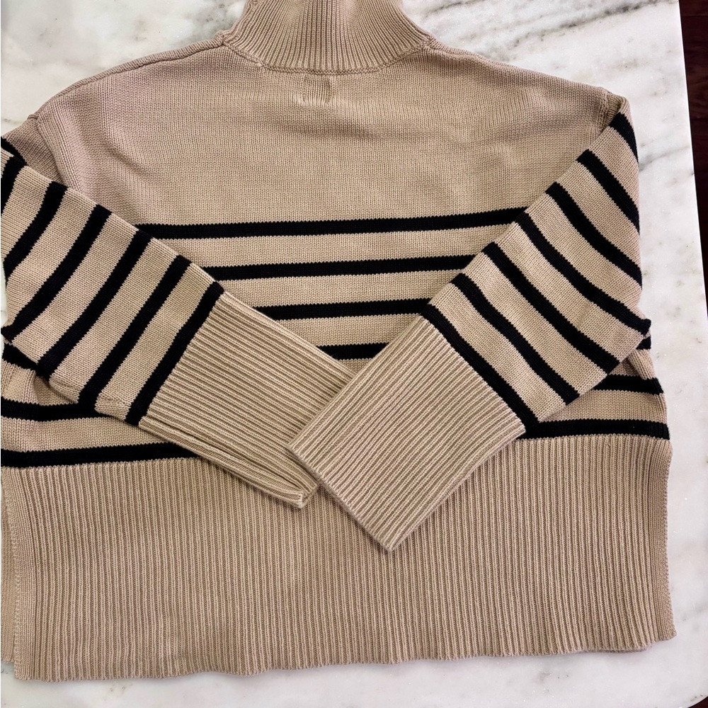 Gap Tan and Black Turtleneck Sweater